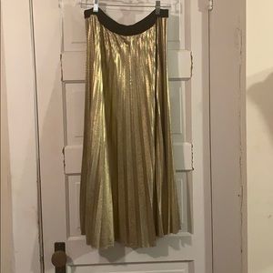 YFB On The Road Pleated Metallic Skirt